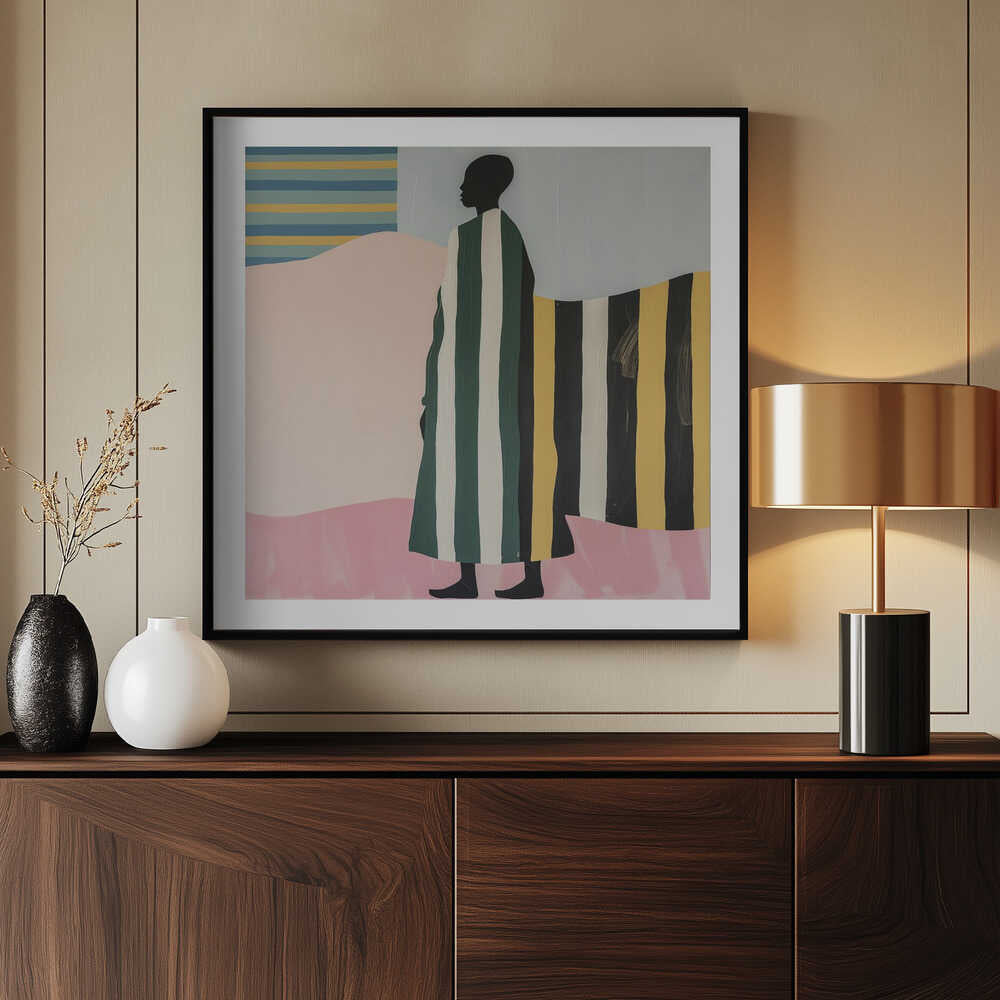 Colorful Striped Silhouette, arte de SHANDU