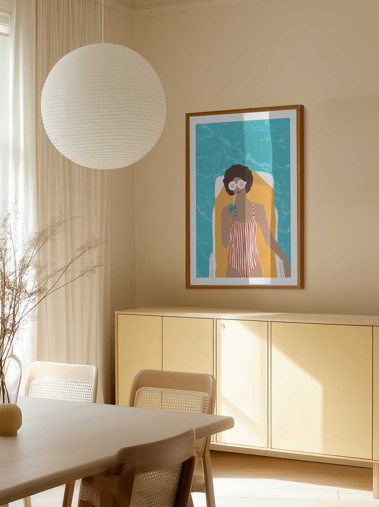 Woman Poolside Relaxation, arte de Uma Gokhale