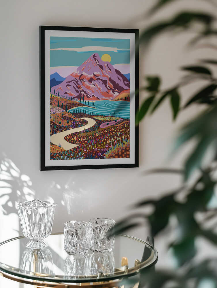 Vibrant Mountain Valley, arte de Uma Gokhale