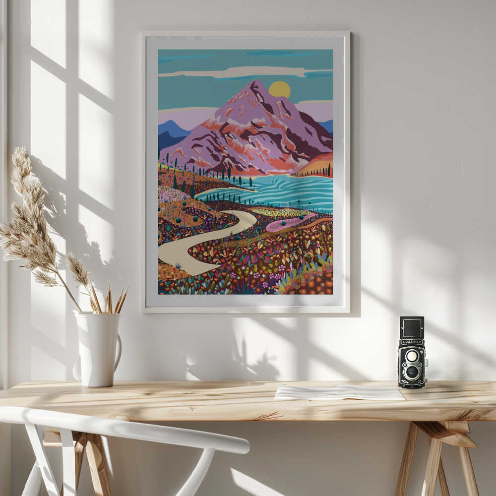 Vibrant Mountain Valley, arte de Uma Gokhale