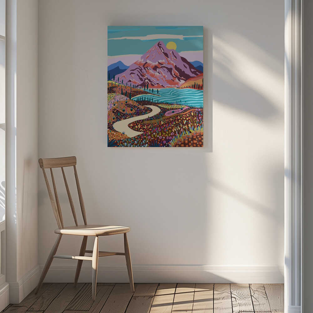 Vibrant Mountain Valley, arte de Uma Gokhale