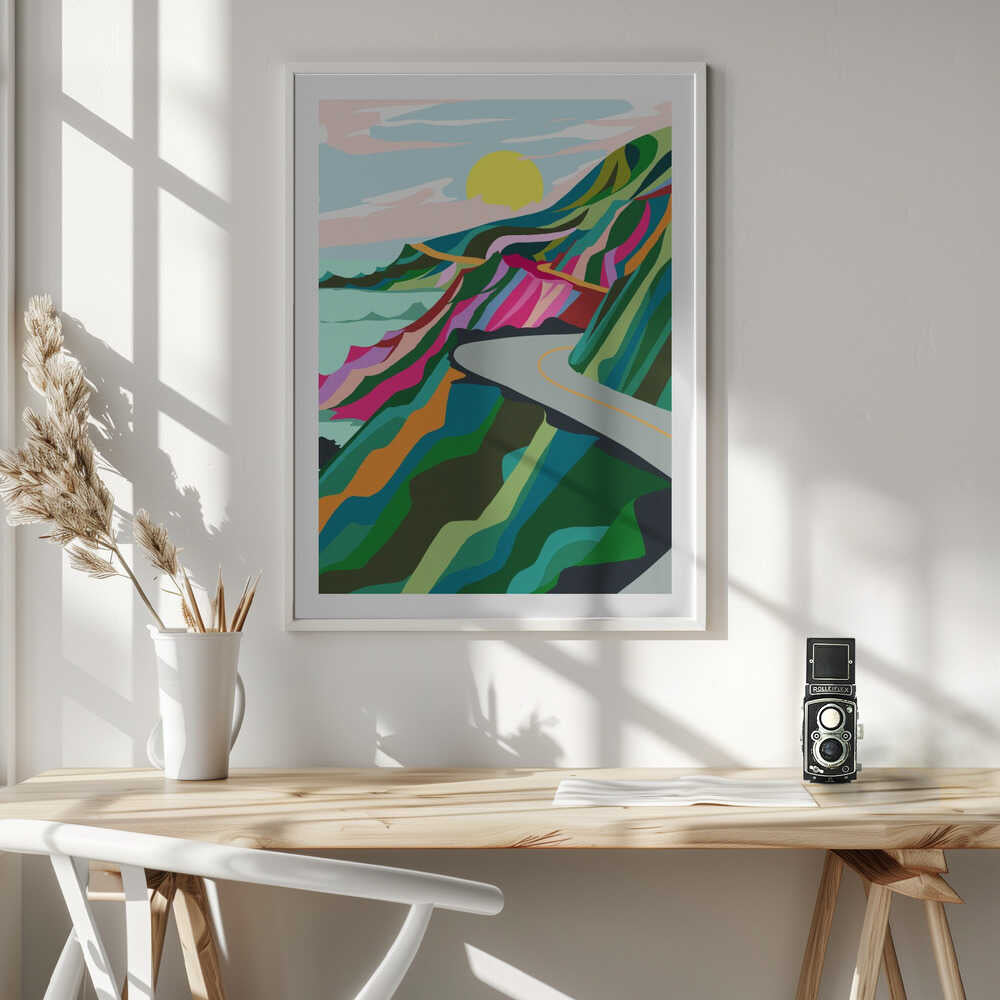Vibrant Coastal Road, arte de Uma Gokhale