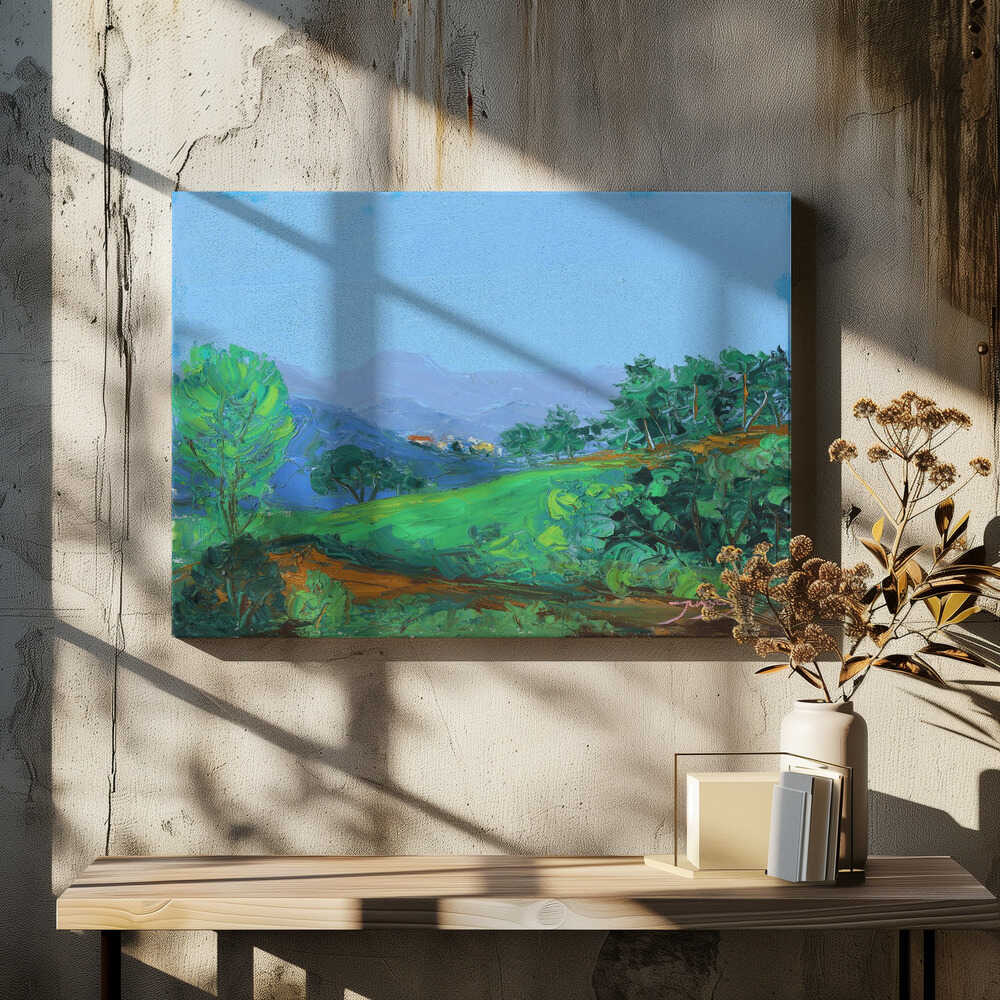 Vibrant Green Hills, arte de Jukyong Park