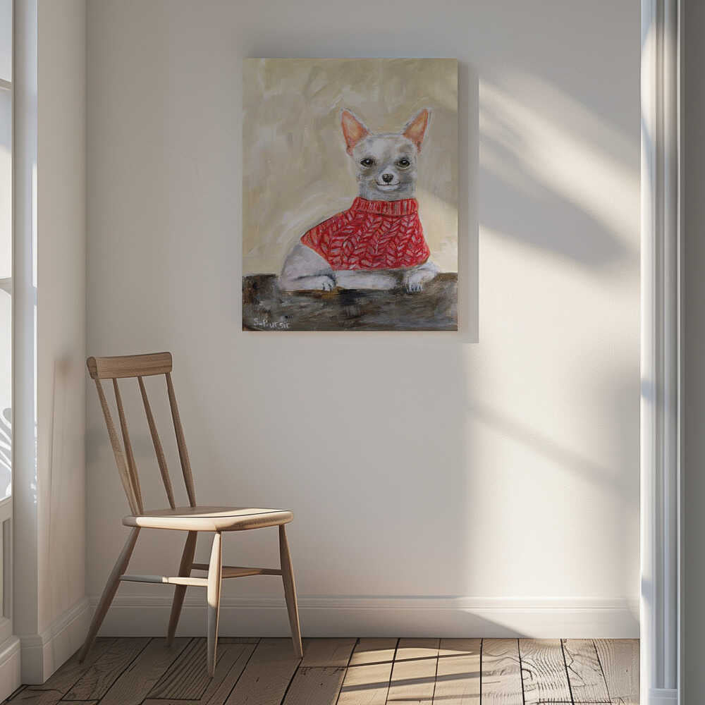 Chihuahua in Red Sweater, arte de Sharyn Bursic