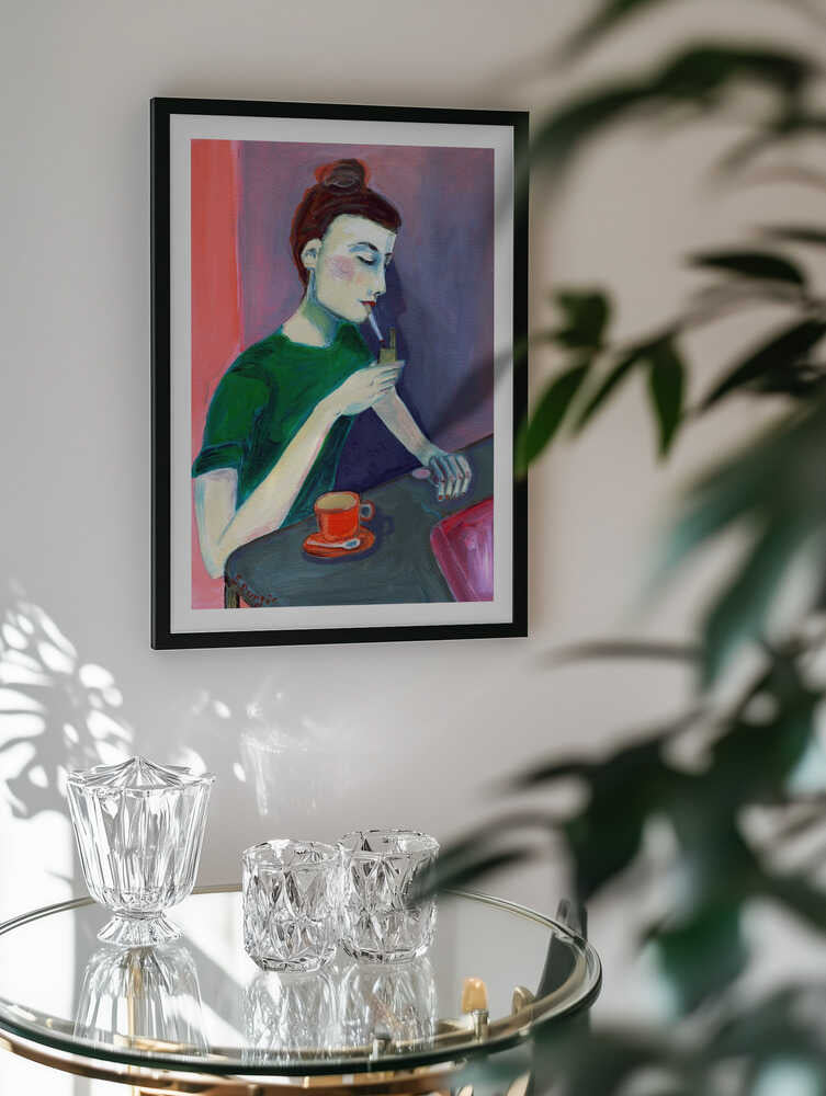 Cafe Contemplation, arte de Sharyn Bursic