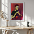 Smoking Woman With Coffee, arte de Sharyn Bursic