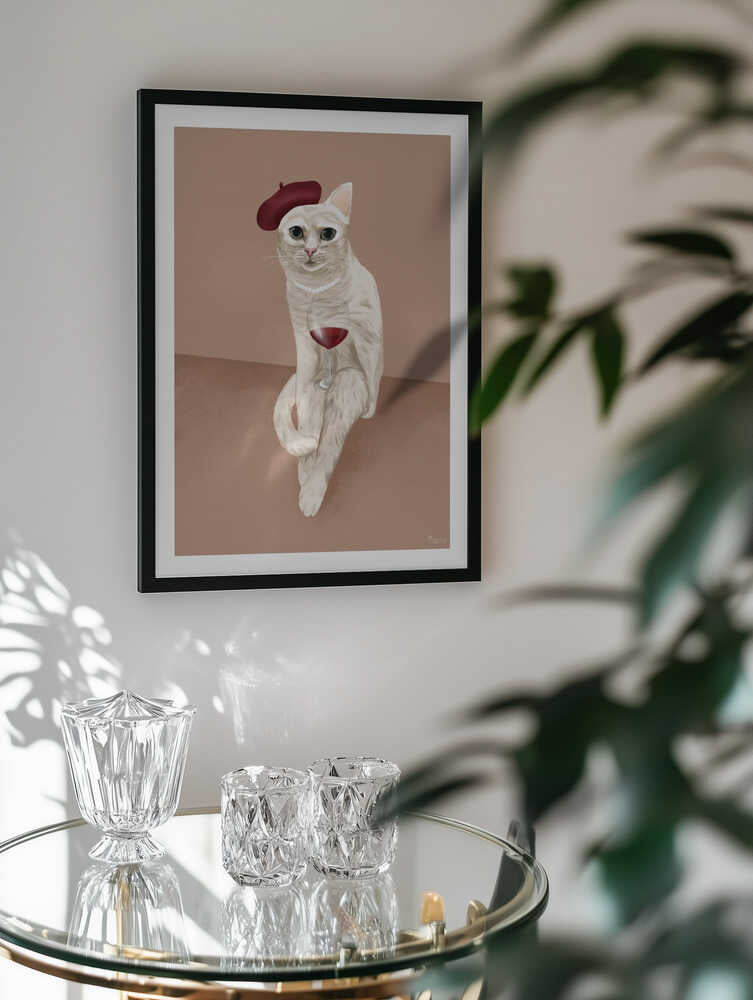 French Cat With Beret