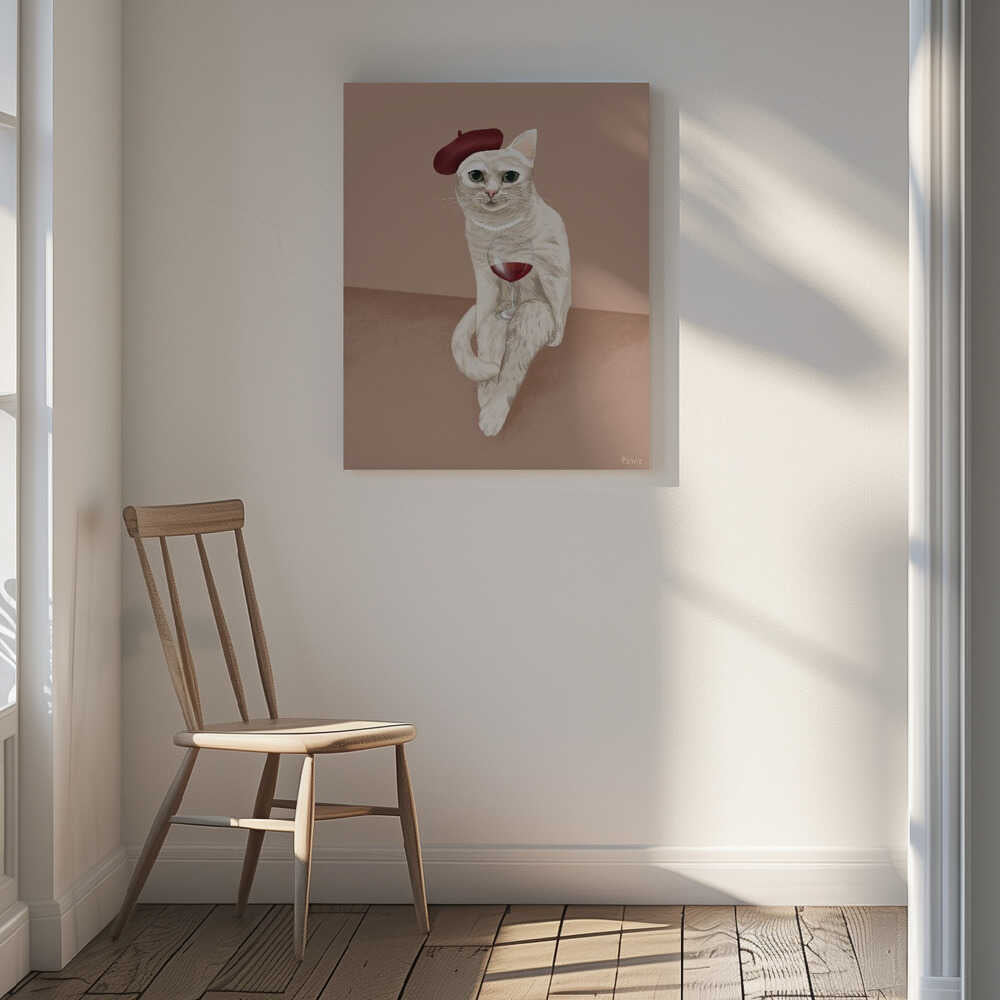French Cat With Beret