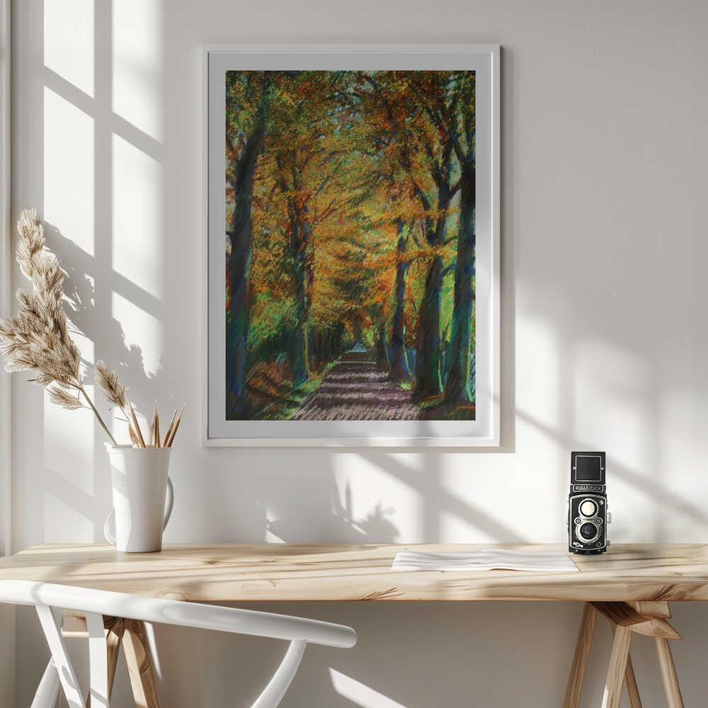 Golden Autumn Avenue, arte de Corné Akkers