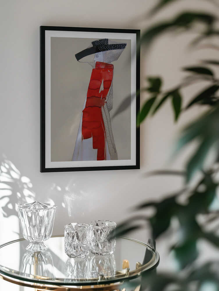 Red Hat Fashion Figure, arte de Doris Schmitz