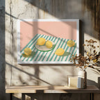 Lemons and stripes, arte de Jenny Liz Rome