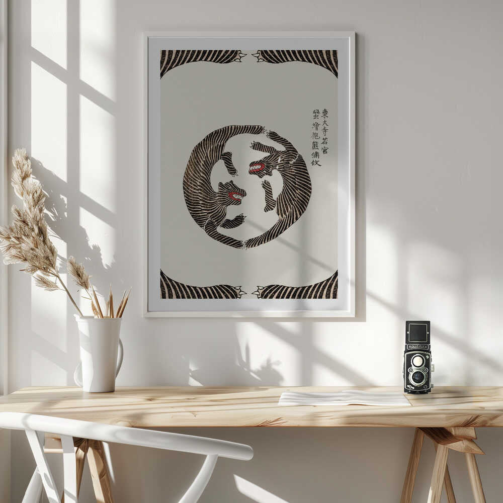 Woodblock Tigers From Yatsuo No Tsubaki (Creative ed.)), arte de Taguchi Tomoki