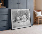 Reclining Nude Study, arte de Corné Akkers