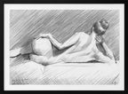 Reclining Nude Study, arte de Corné Akkers