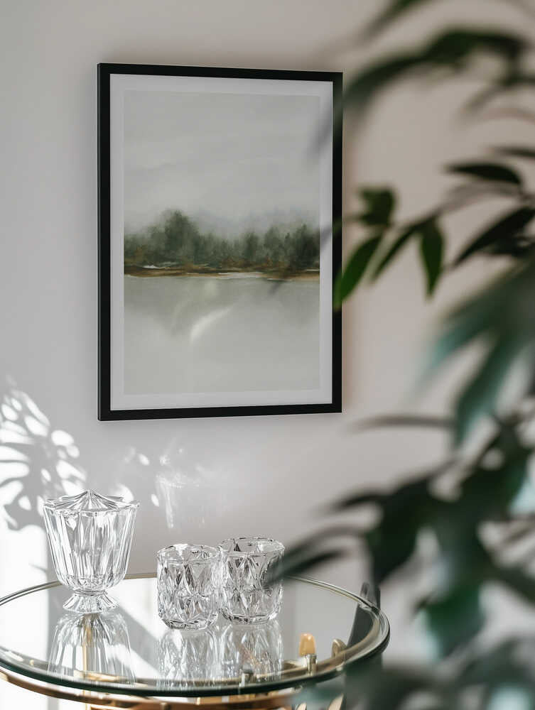 Misty Forest Reflection, arte de Rachel Elise