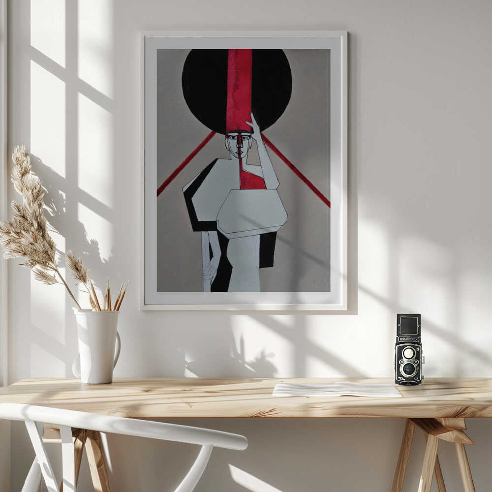 Red Stripe Woman, arte de Doris Schmitz
