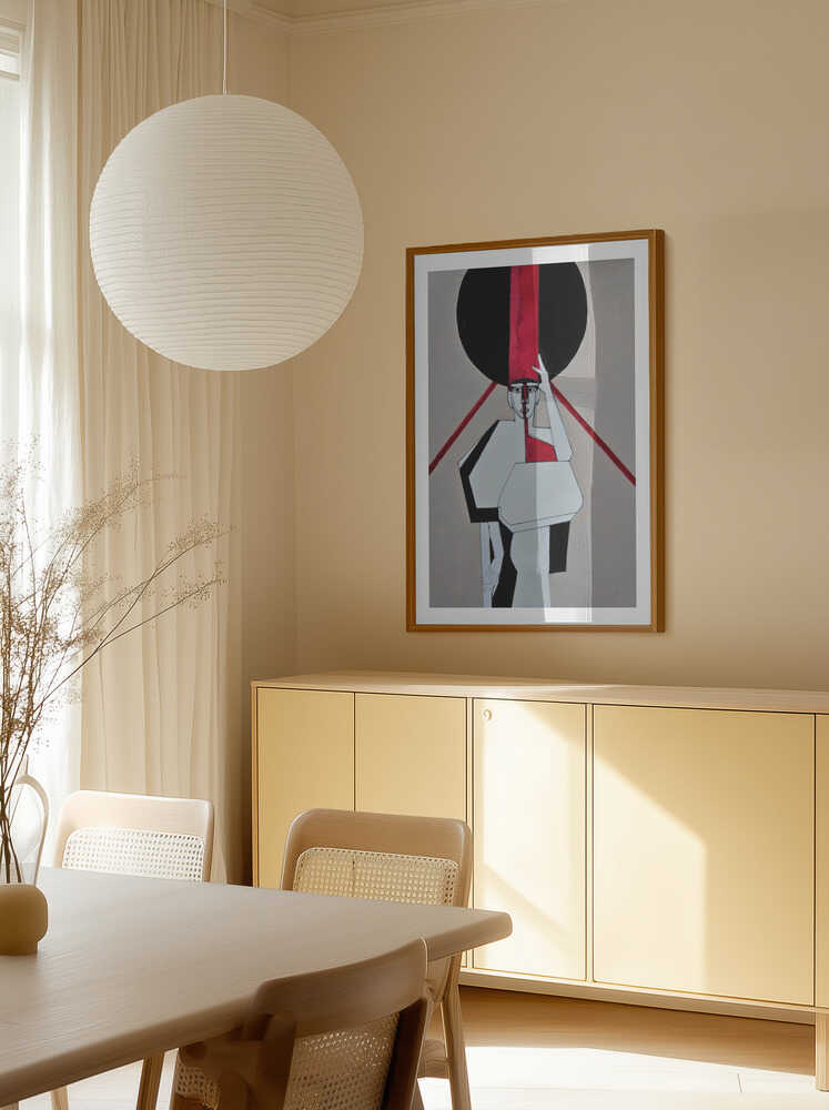 Red Stripe Woman, arte de Doris Schmitz