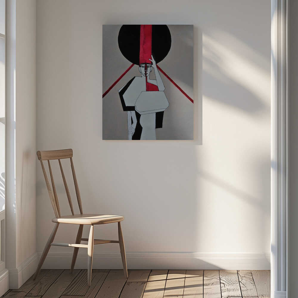 Red Stripe Woman, arte de Doris Schmitz
