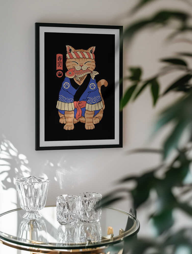 Sushi Meowster, arte de Vincent Trinidad