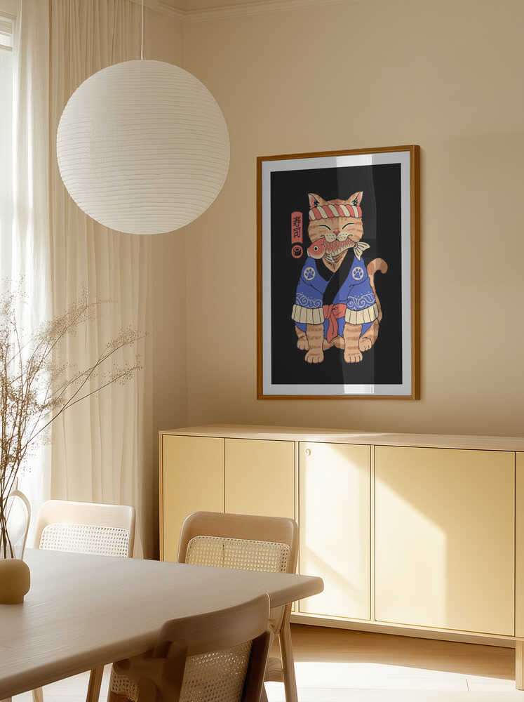 Sushi Meowster, arte de Vincent Trinidad