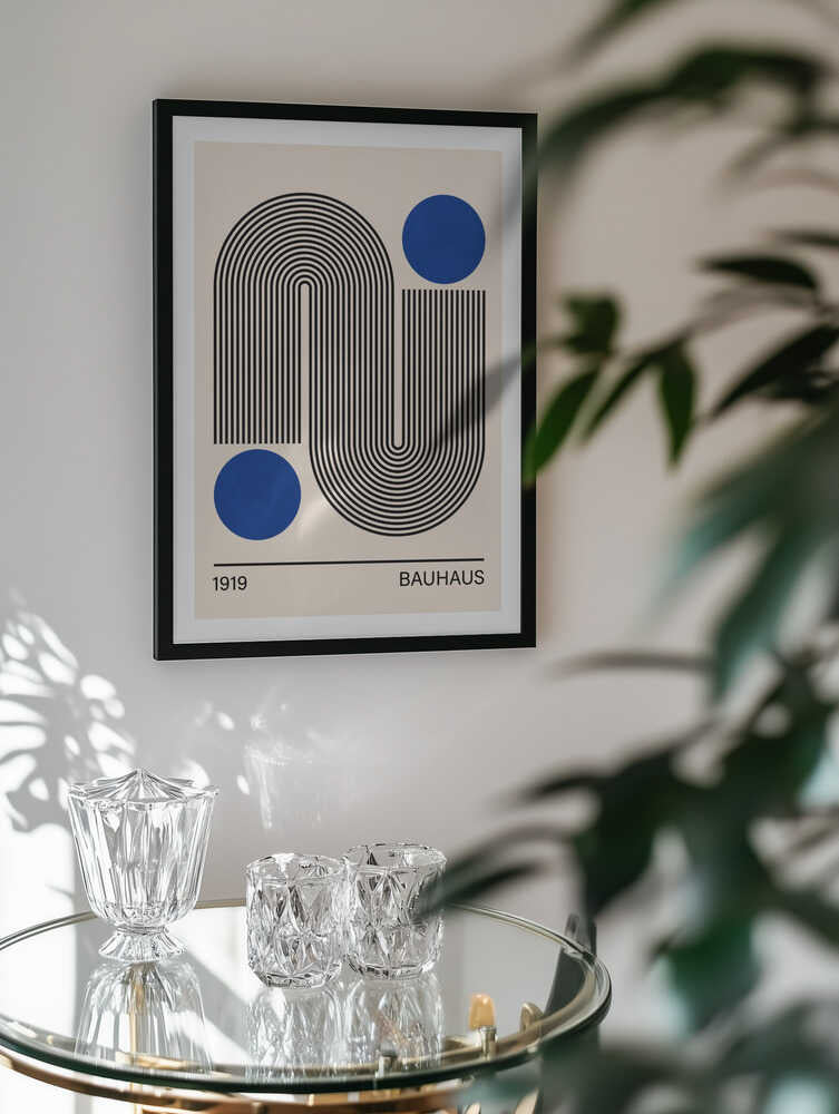Modern Curves Blue Circles, arte de Vitor Costa