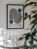 Modern Curves Blue Circles, arte de Vitor Costa