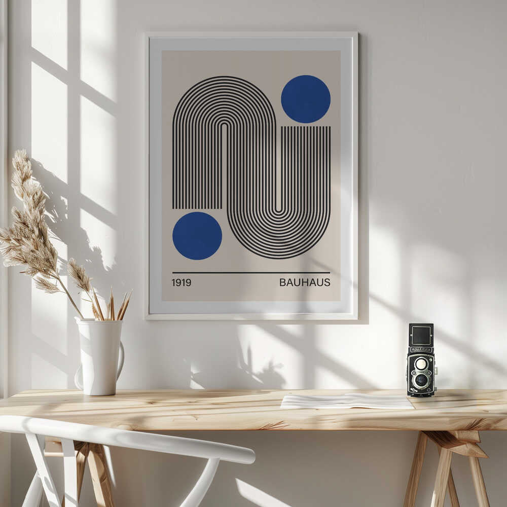 Modern Curves Blue Circles, arte de Vitor Costa