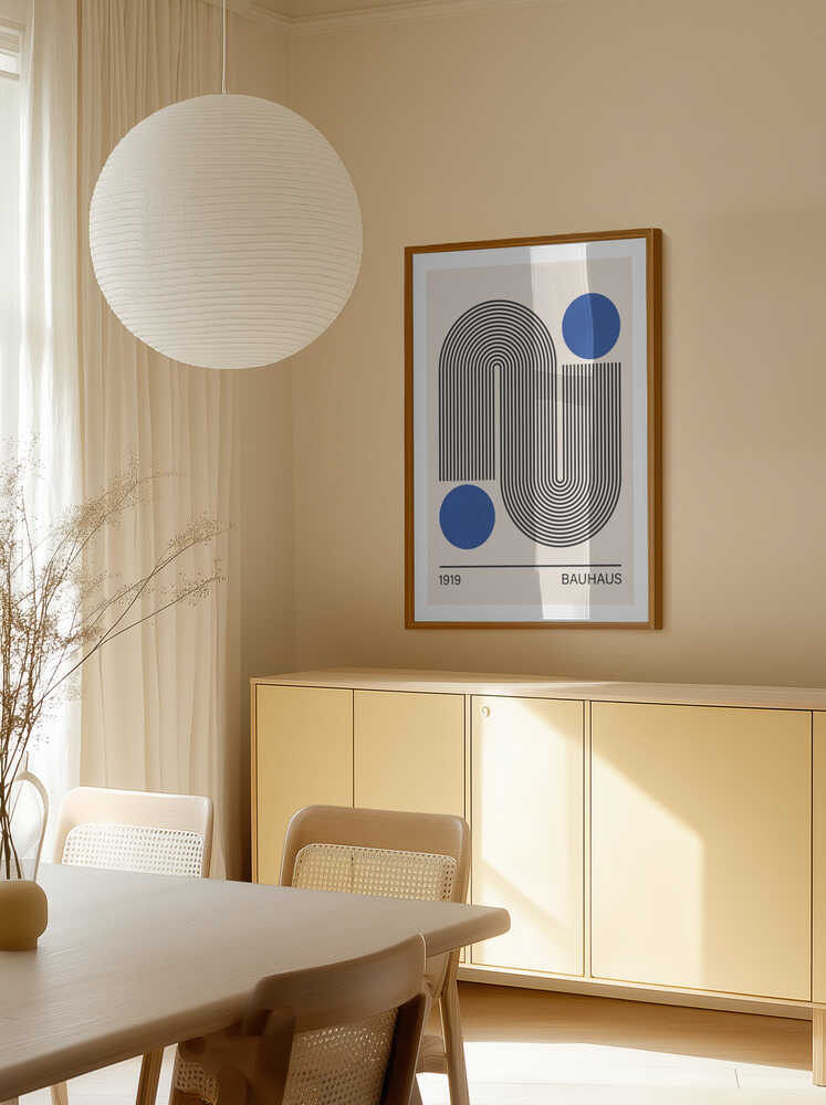 Modern Curves Blue Circles, arte de Vitor Costa