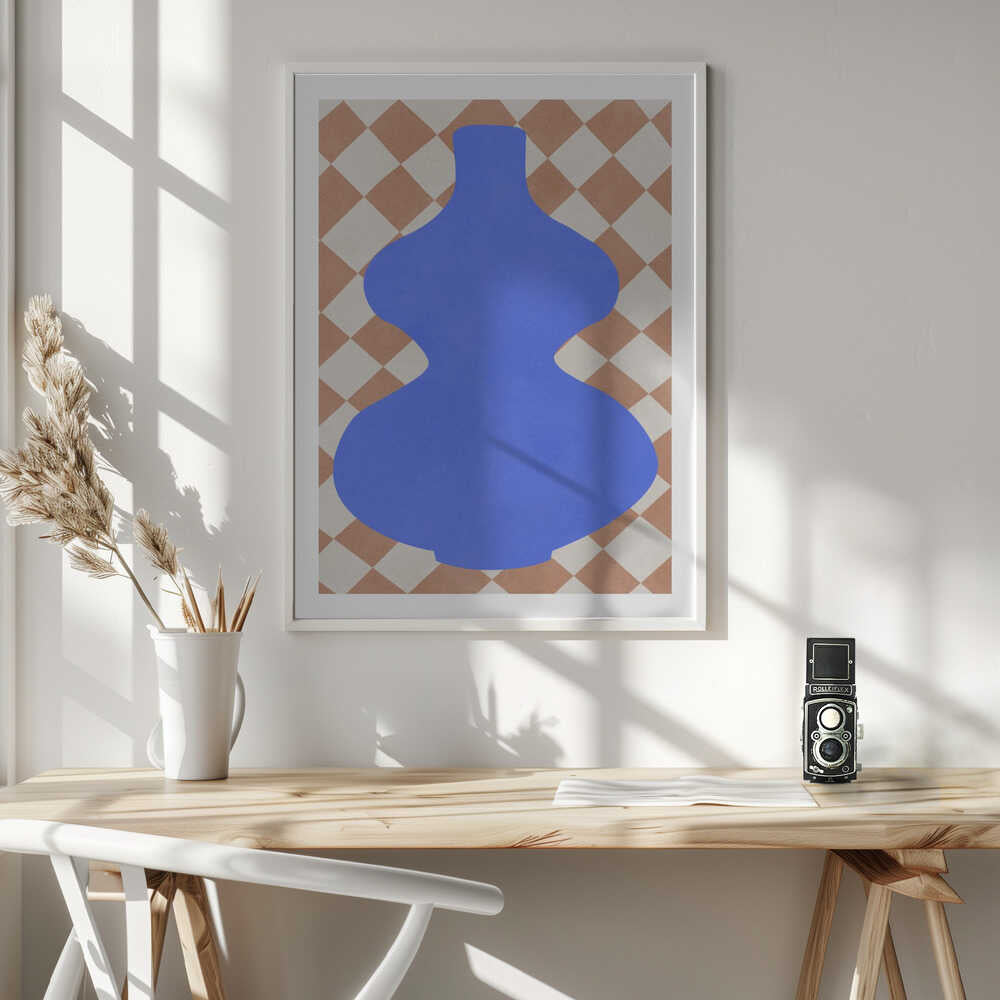 Blue Abstract Vase, arte de Vitor Costa
