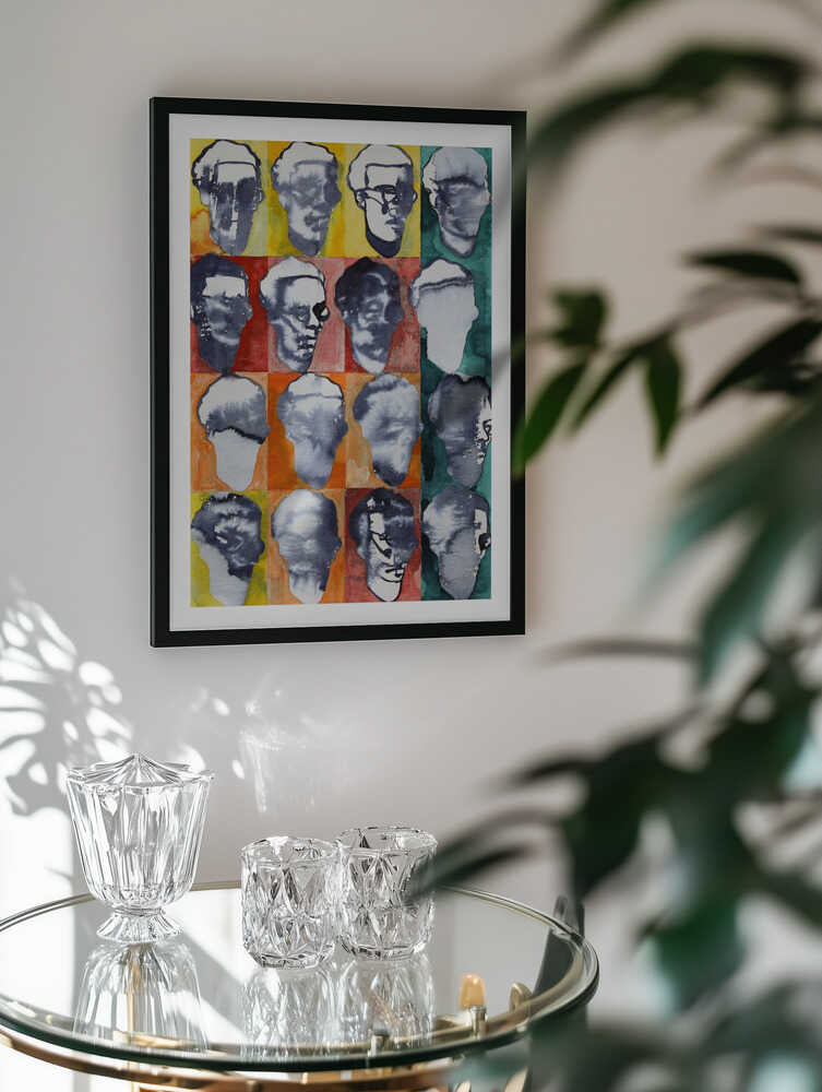 Abstract Faces Grid, arte de Joshua Hoskins