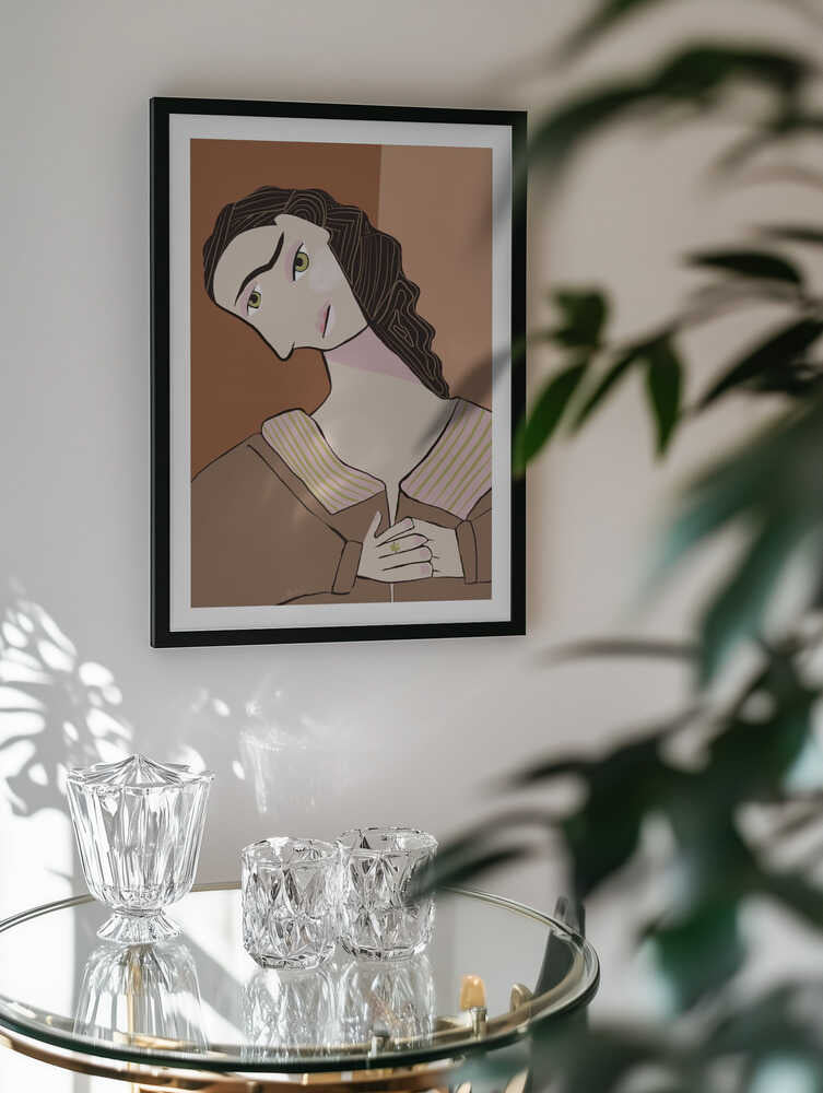 Pensive Woman Portrait, arte de Sharyn Bursic