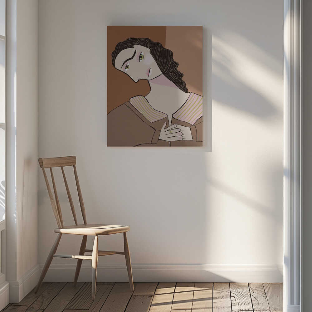 Pensive Woman Portrait, arte de Sharyn Bursic