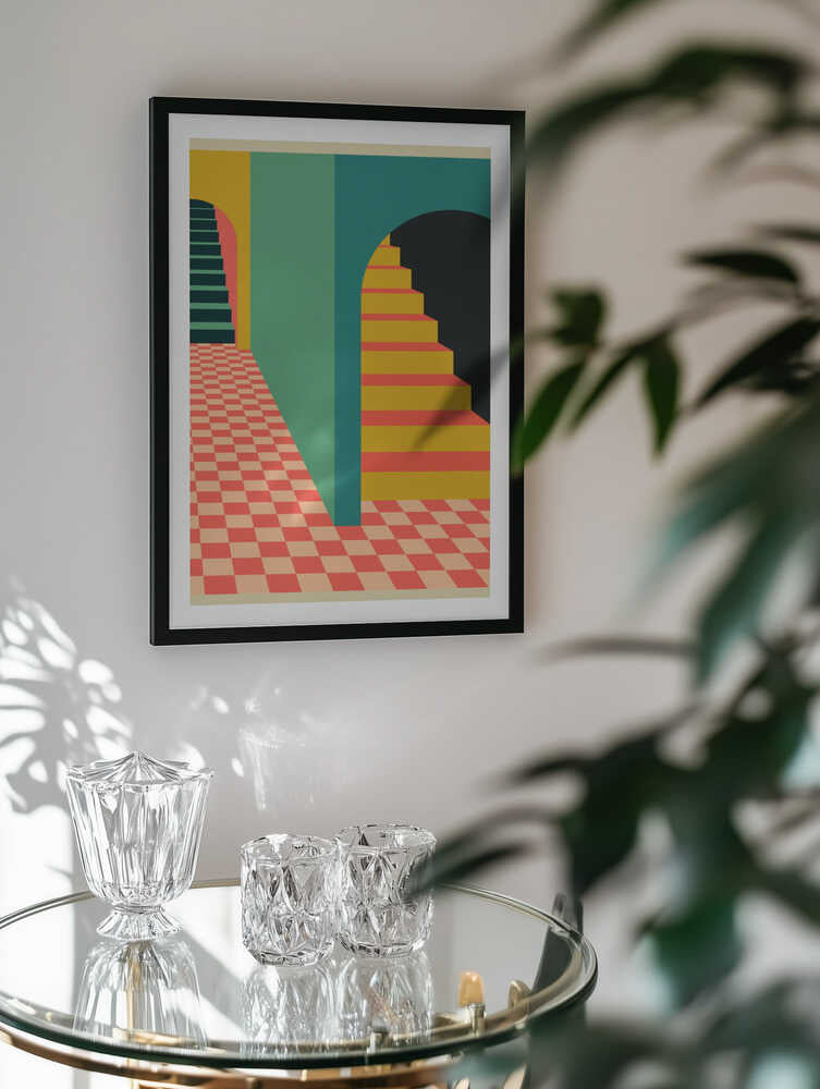 Vibrant Geometric Archways, arte de Jazzberry Blue