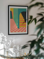 Vibrant Geometric Archways, arte de Jazzberry Blue