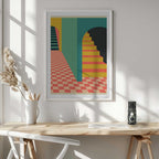 Vibrant Geometric Archways, arte de Jazzberry Blue