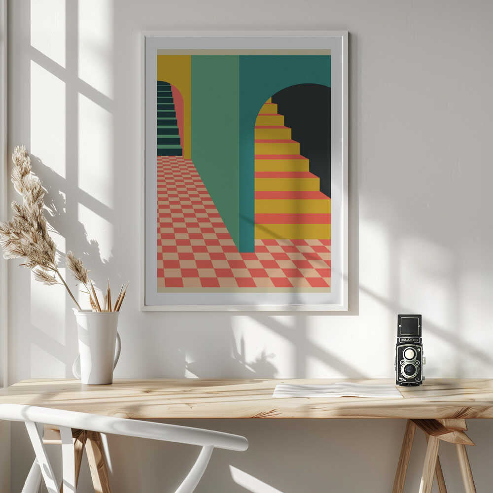 Vibrant Geometric Archways, arte de Jazzberry Blue