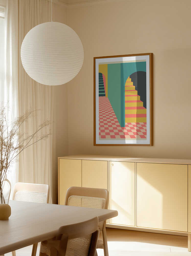 Vibrant Geometric Archways, arte de Jazzberry Blue