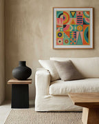 Colorful Retro Geometry, arte de Jazzberry Blue