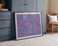 Pink Blue Coral Pattern, arte de Sue Skellern