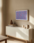 Pink Blue Coral Pattern, arte de Sue Skellern