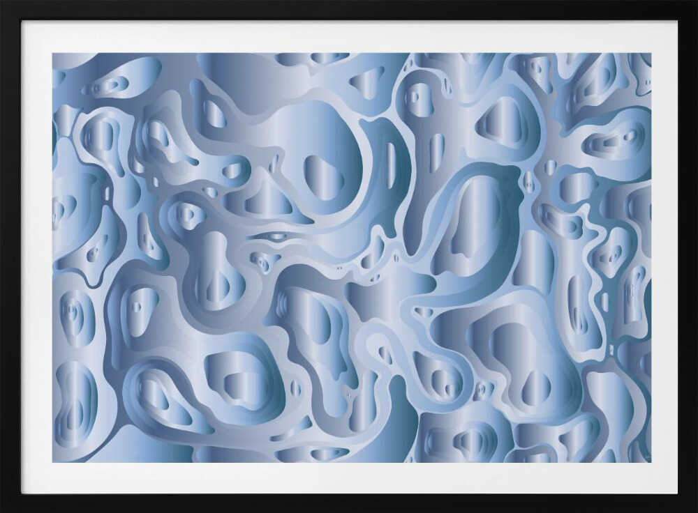 Fluid Silver Blue, arte de Sue Skellern