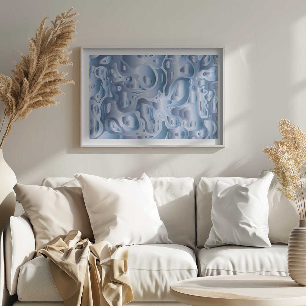 Fluid Silver Blue, arte de Sue Skellern