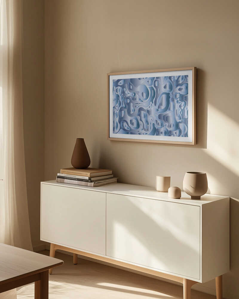 Fluid Silver Blue, arte de Sue Skellern