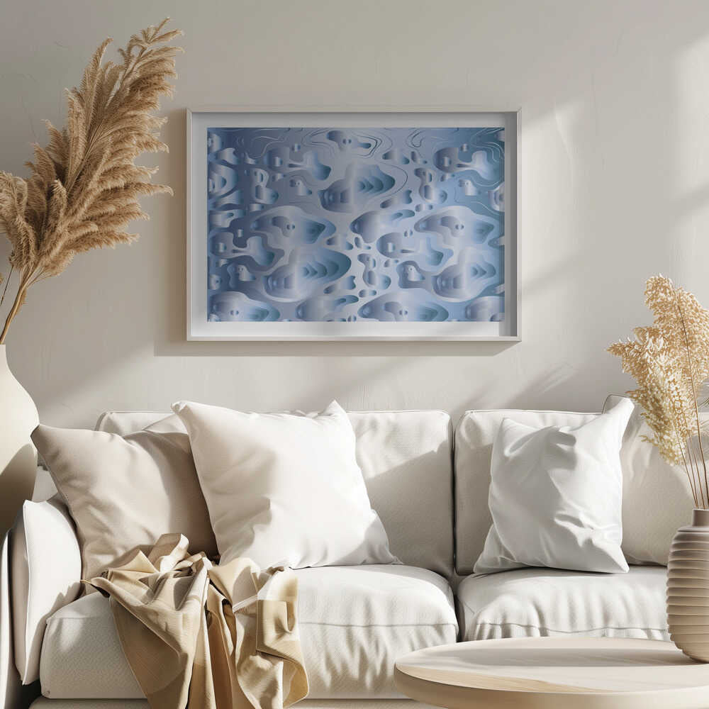 Fluid Silver Abstract, arte de Sue Skellern