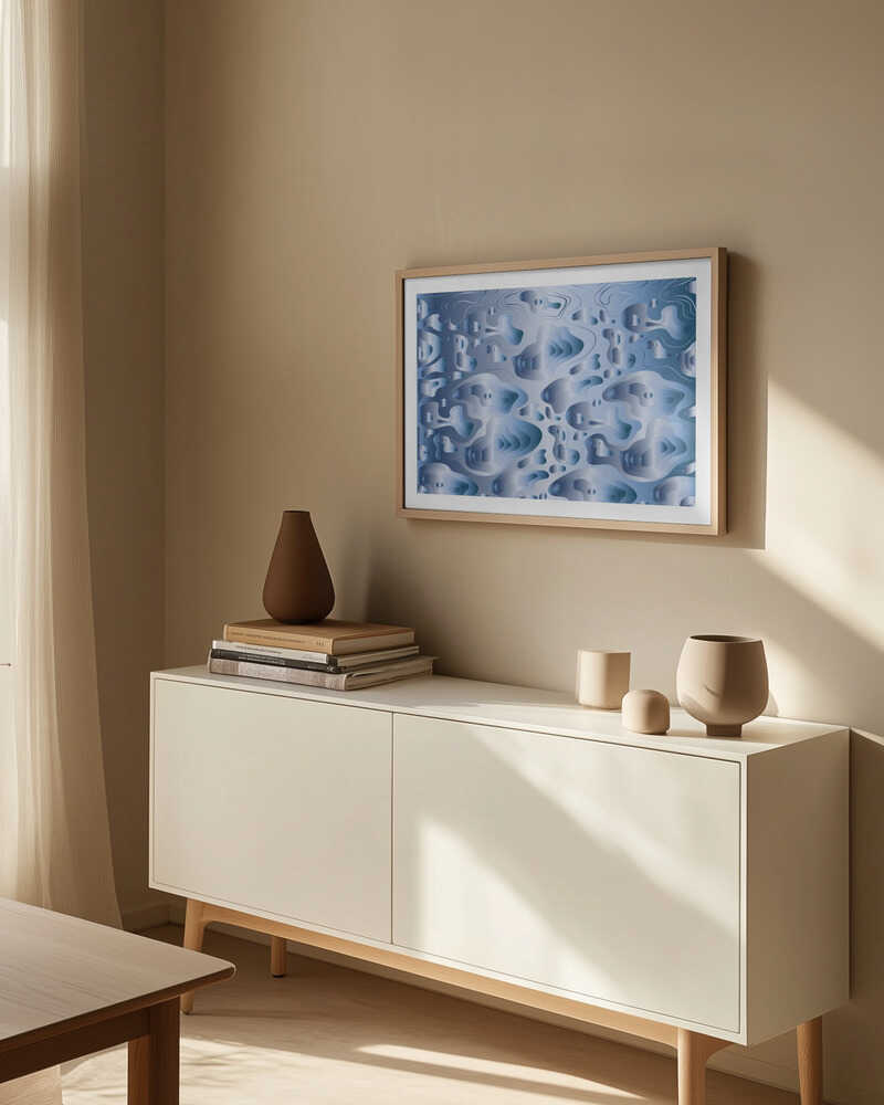 Fluid Silver Abstract, arte de Sue Skellern