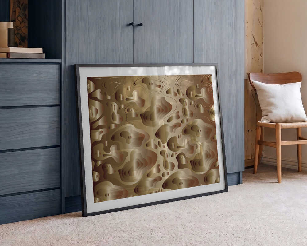 Liquid Metal Contours, arte de Sue Skellern