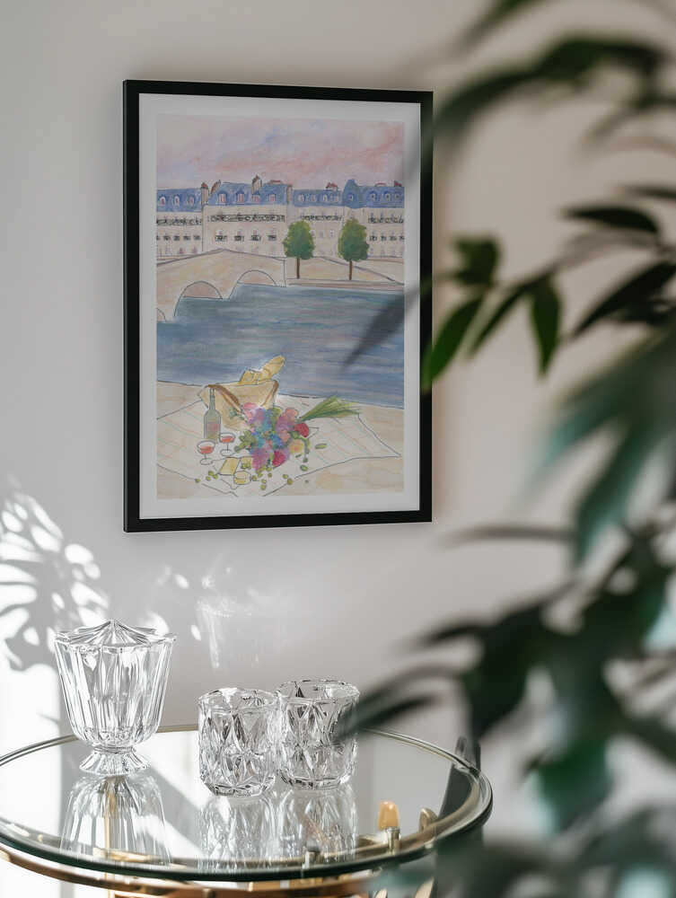 Paris Picnic At the Seine, arte de Katharina Puritscher