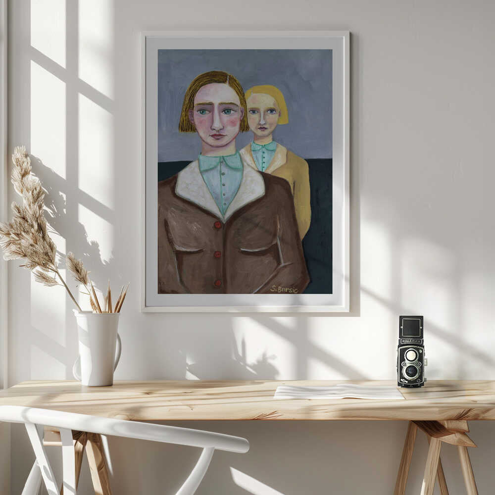 Vintage Folk Portraits, arte de Sharyn Bursic