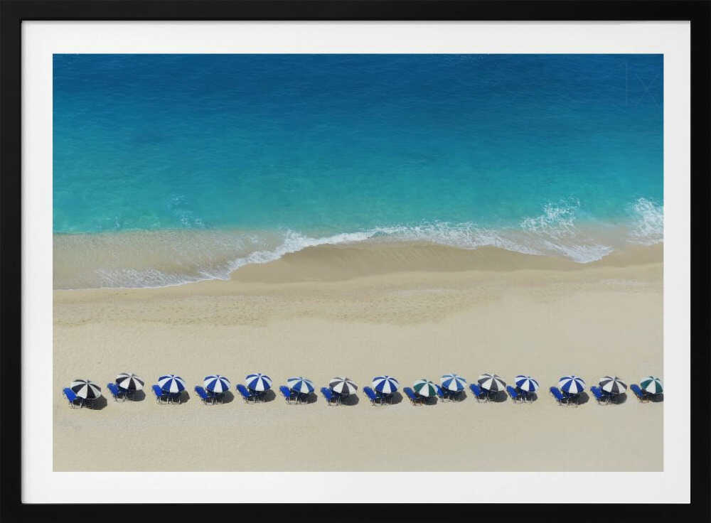 Tropical Beach Umbrellas, arte de Ina Dabi