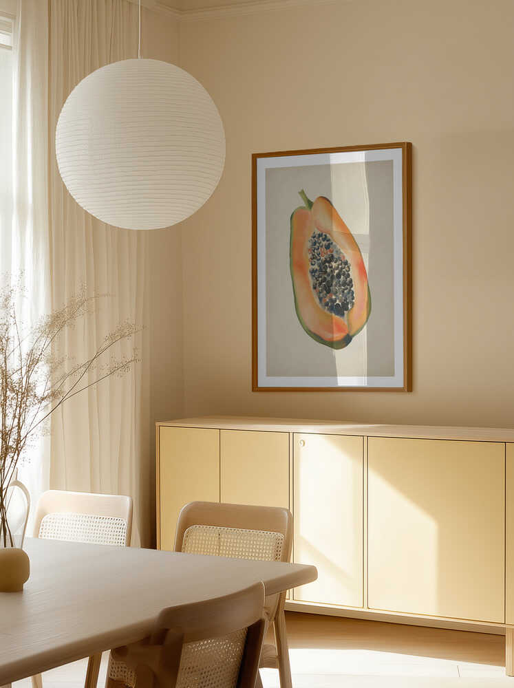 Vibrant Papaya Half, arte de Josie George